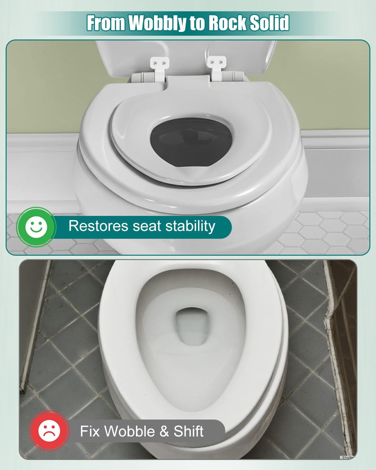 Toilet Seat Hinge Bracket Fits for Bemis NextStep2, Hinge Replacement