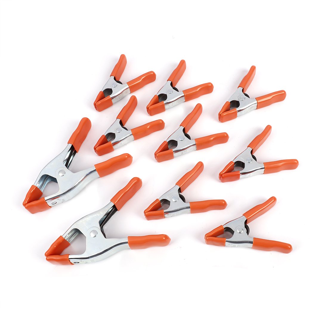 PONY 6" & 4" Heavy Duty Metal Spring Clamps with Protective Tips, 10-Piece
