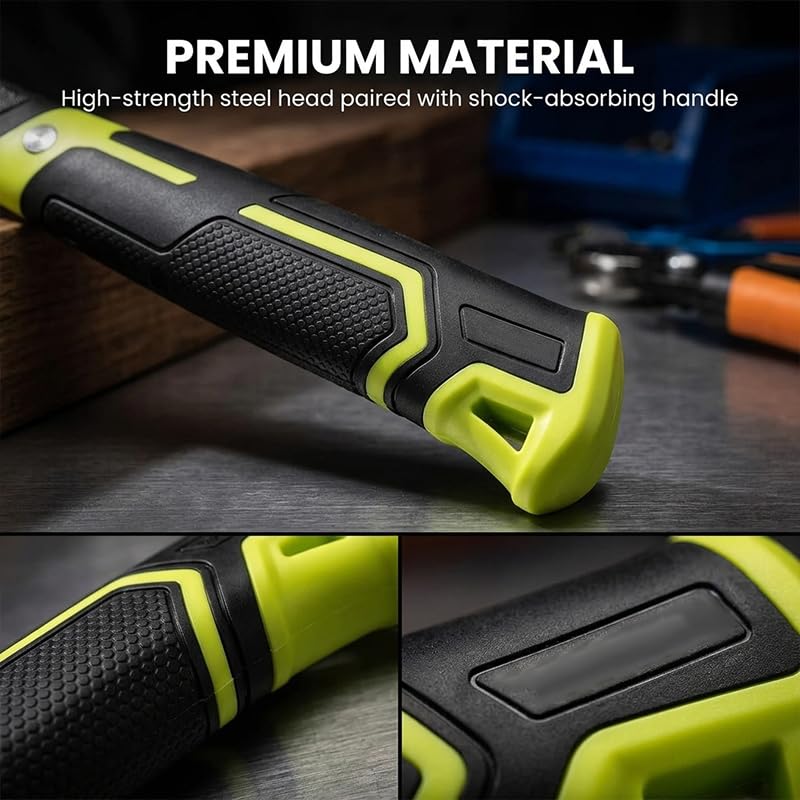 Adjustable Framing Hammer Claw Nail Puller with Magnetic Nail Holder，1PC