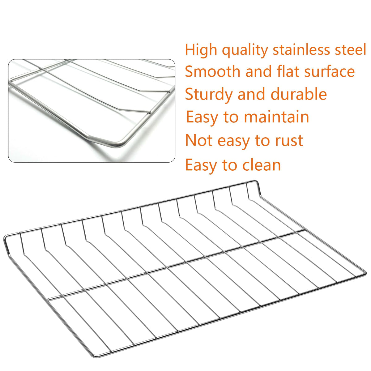 24-3/4” Shelves Range Oven Rack Grates Replacement for Whirlpool Oven Part WPW10179152, W10179152, WP4455488, MET8665XB00 MET8665XB02 GBD309PVB00, GBD309PVB02