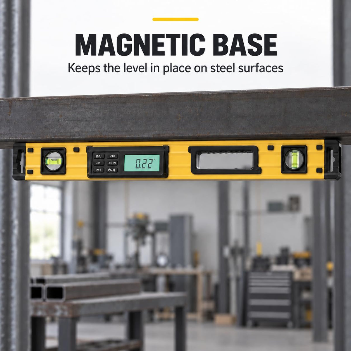 2PM TOOLS 24-Inch Digital Torpedo Level and Protractor, Neodymium Magnets, Bright LCD Display, IP54 Dust/Water Resistant smart level with Carrying Bag