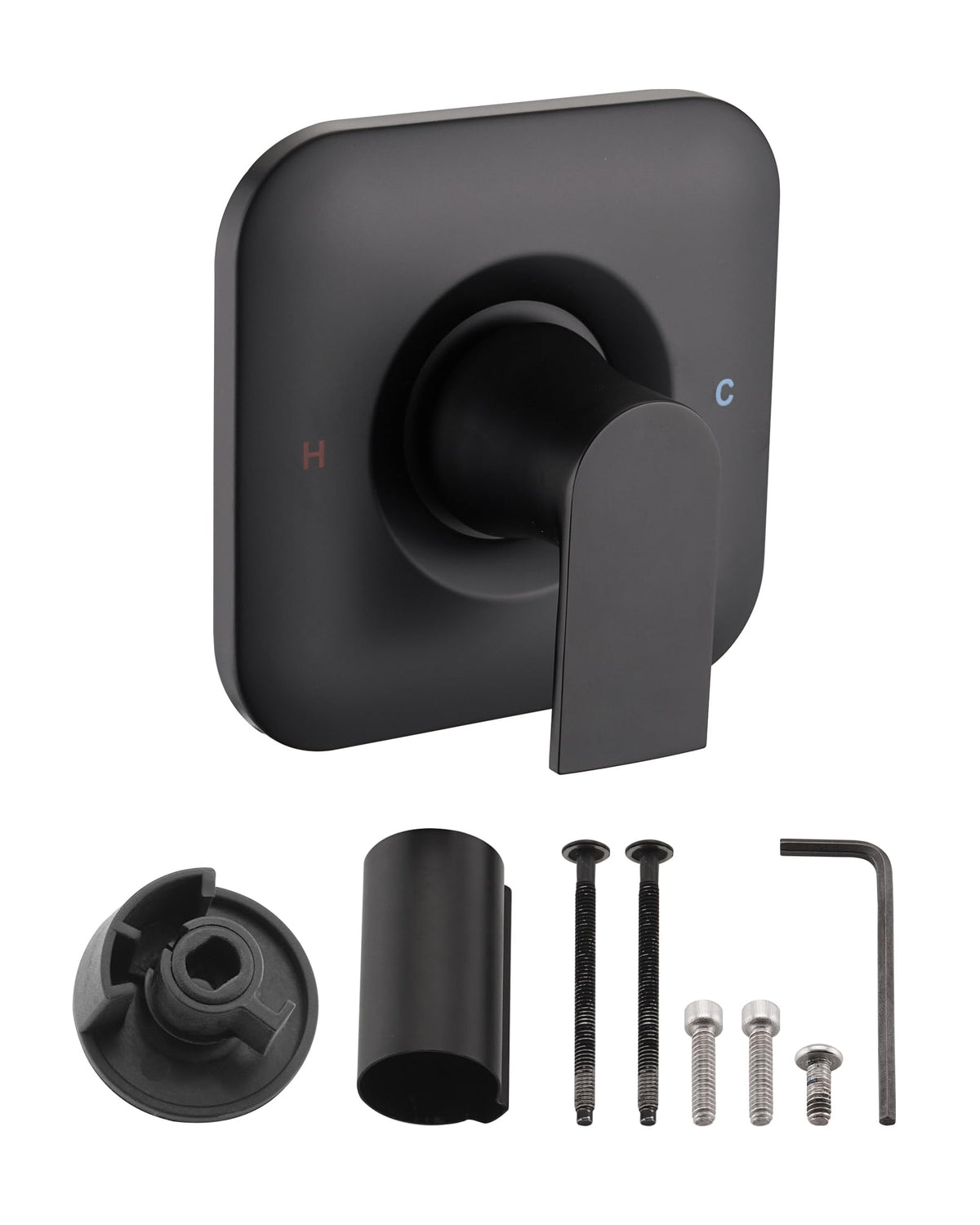 Replacement Square Trim Kit for Moen Chateau Shower Faucet (Valve & Cartridge Not Included), Pull-On Push-Off Knob Handle Design