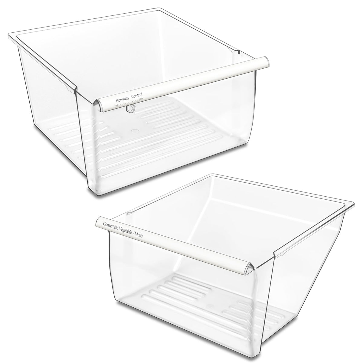 UPGRADED 2188656 Upper Refrigerator Crisper Bin & 