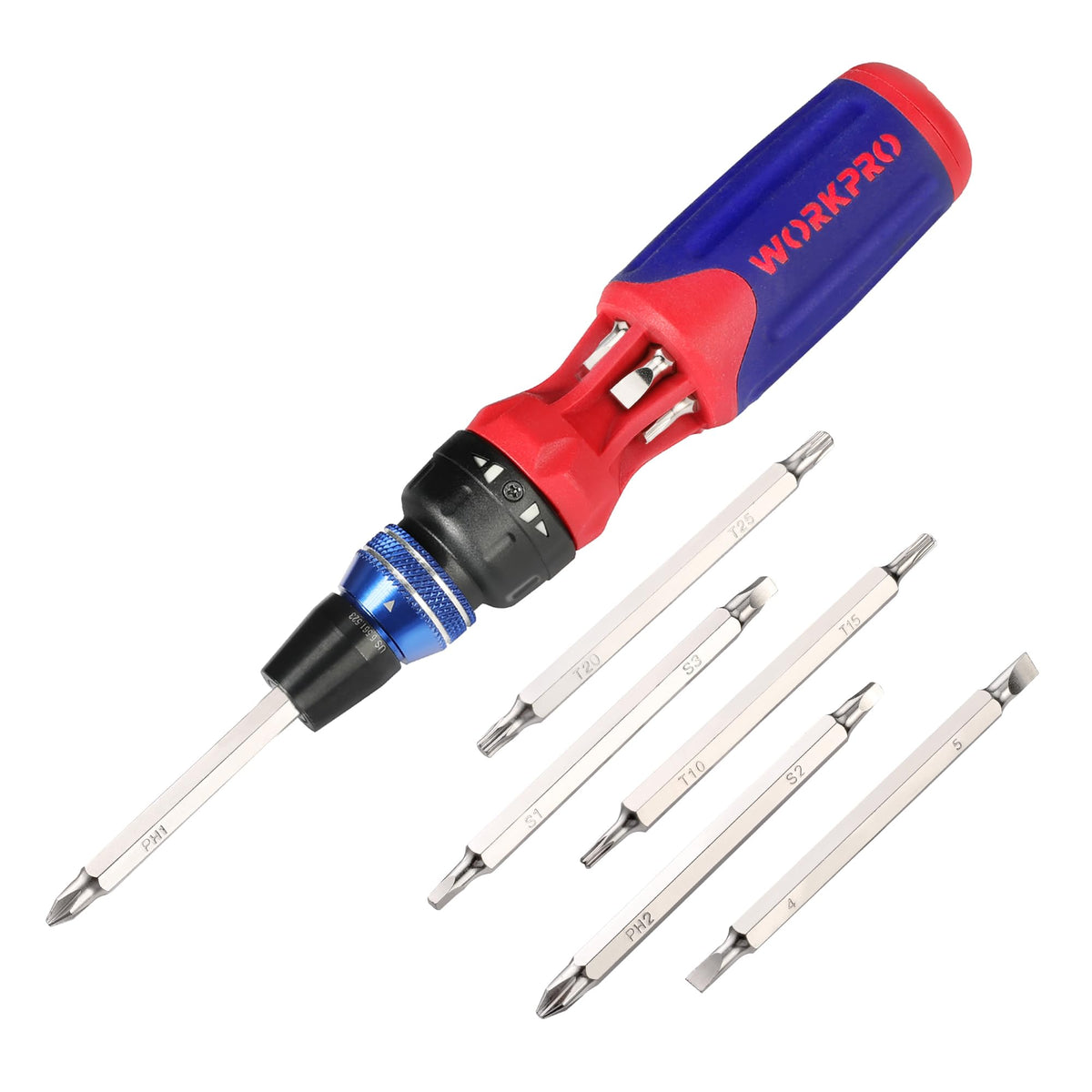 WORKPRO 12-in-1 Ratcheting Multi-Bit Screwdriver Set