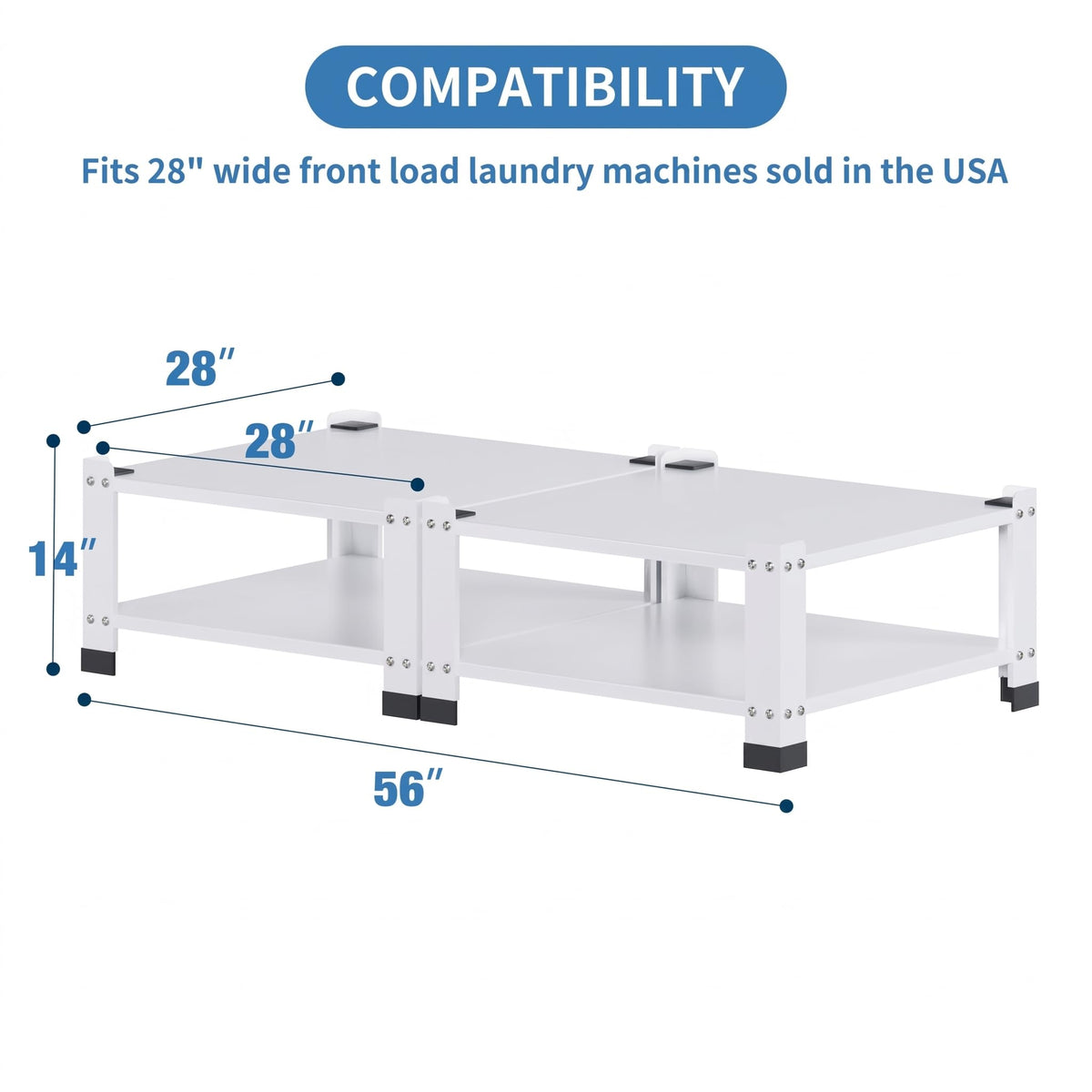 GangMei 2 Pack Washer and Dryer Pedestals Stand, 2