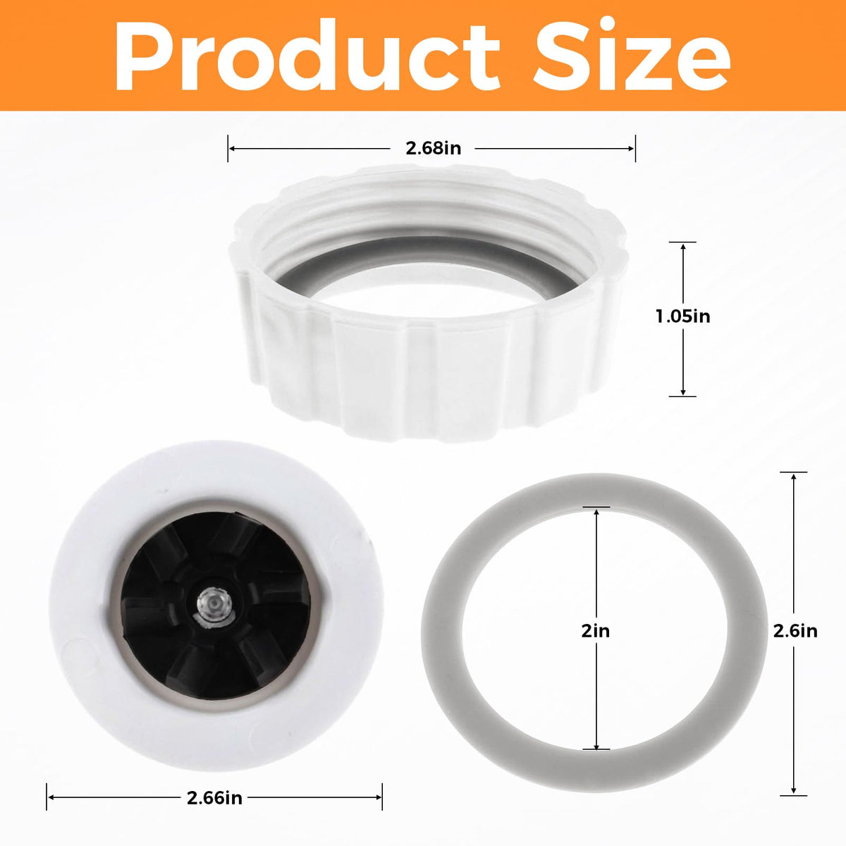 Replacement for Hamilton Beach Blender Blade Base Bottom Screw Cap Gasket