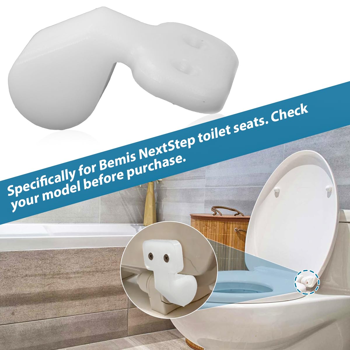 Replacement Slow Close Hinge Bracket for Bemis Nextstep Toilet Seat Right