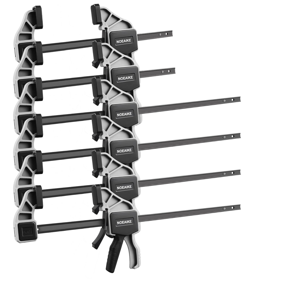 NOEAIKE 6-Pack Wood Clamps 4Pcs 12in & 2Pcs 6in for Woodworking