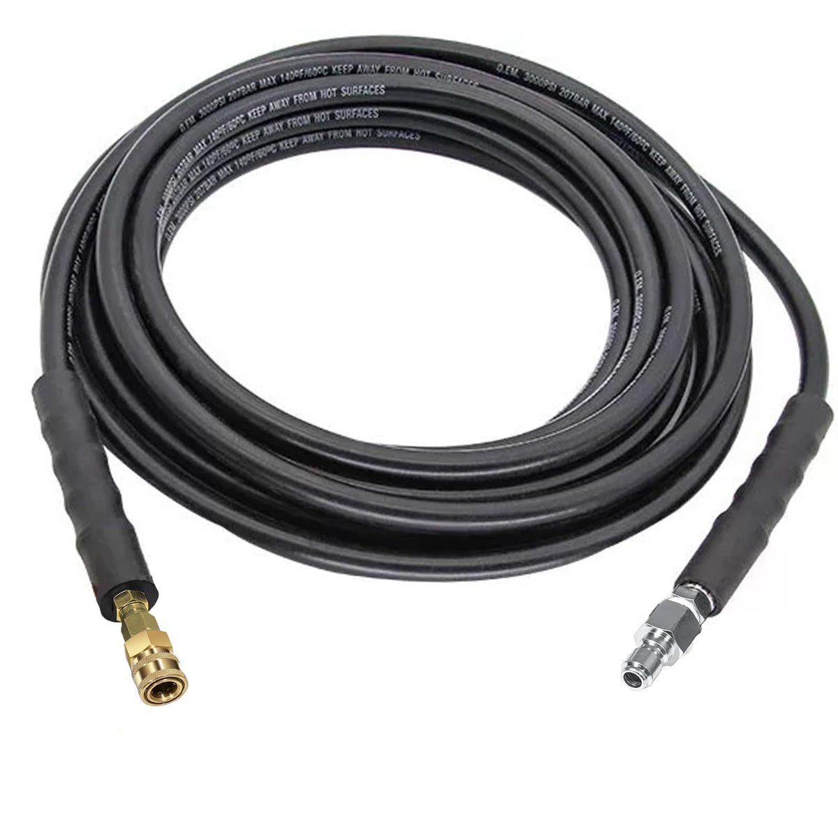 3/8" Pressure Washer Hose, 20FT Power Washer Hose High Pressure Hose Replacement Hose 3/8 Inch Quick Connect for Power Washer