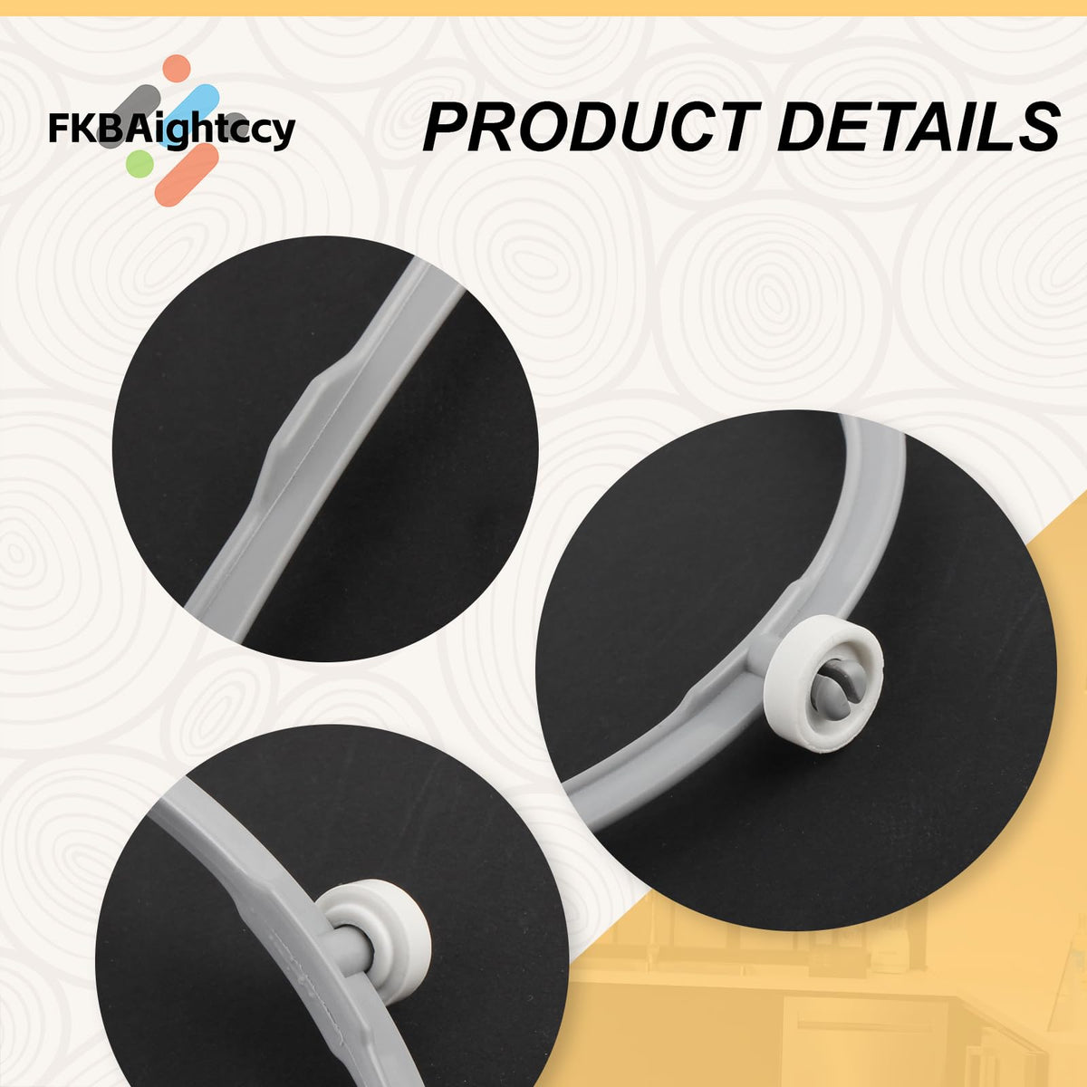 1PCS W11252182 for Whirlpool Microwave Turntable Ring Replacement with Rollers 8206227 Microwave Glass Tray Support Holder for Amana Kenmore Whirlpool Microwave Inner Ring Accessories Parts