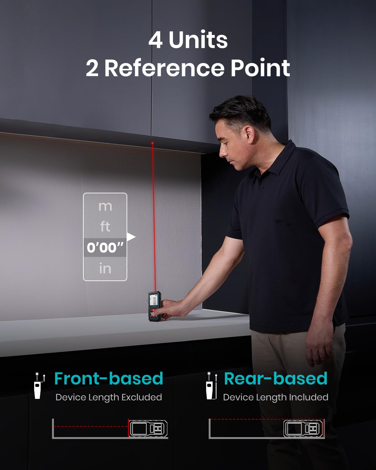 MILESEEY Laser Measure, 229ft Laser Measuring Tool with Angle Sensor