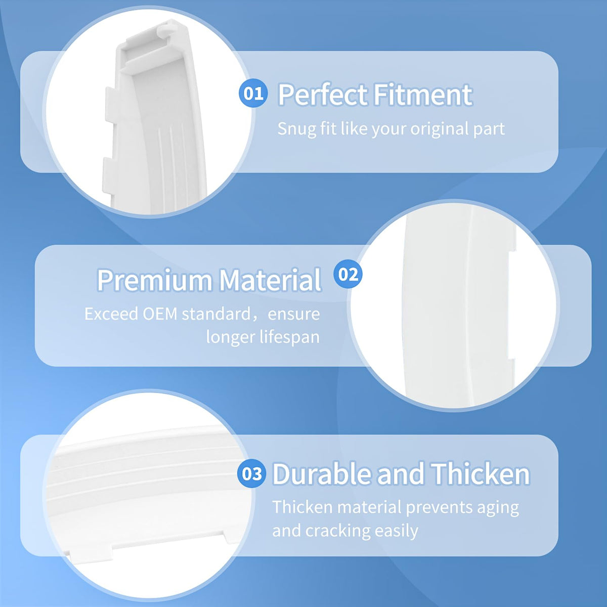 Replacement GE GUD27ESSMWW Dryer Handle for GE Clothes Laundry Dryer Parts WE01X30378 WE01X25878 PS1177202 WE1M1068 GUD27ESSM1WW Washer and Dryer Stackable Handle
