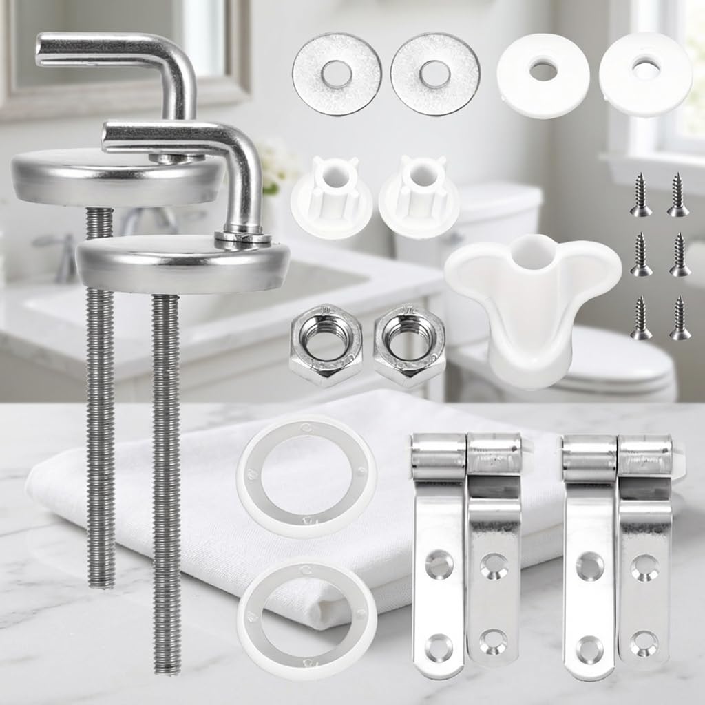 Stainless Steel Toilet Seat Hinge Replacement (Stainless Steel Hinge Pair)