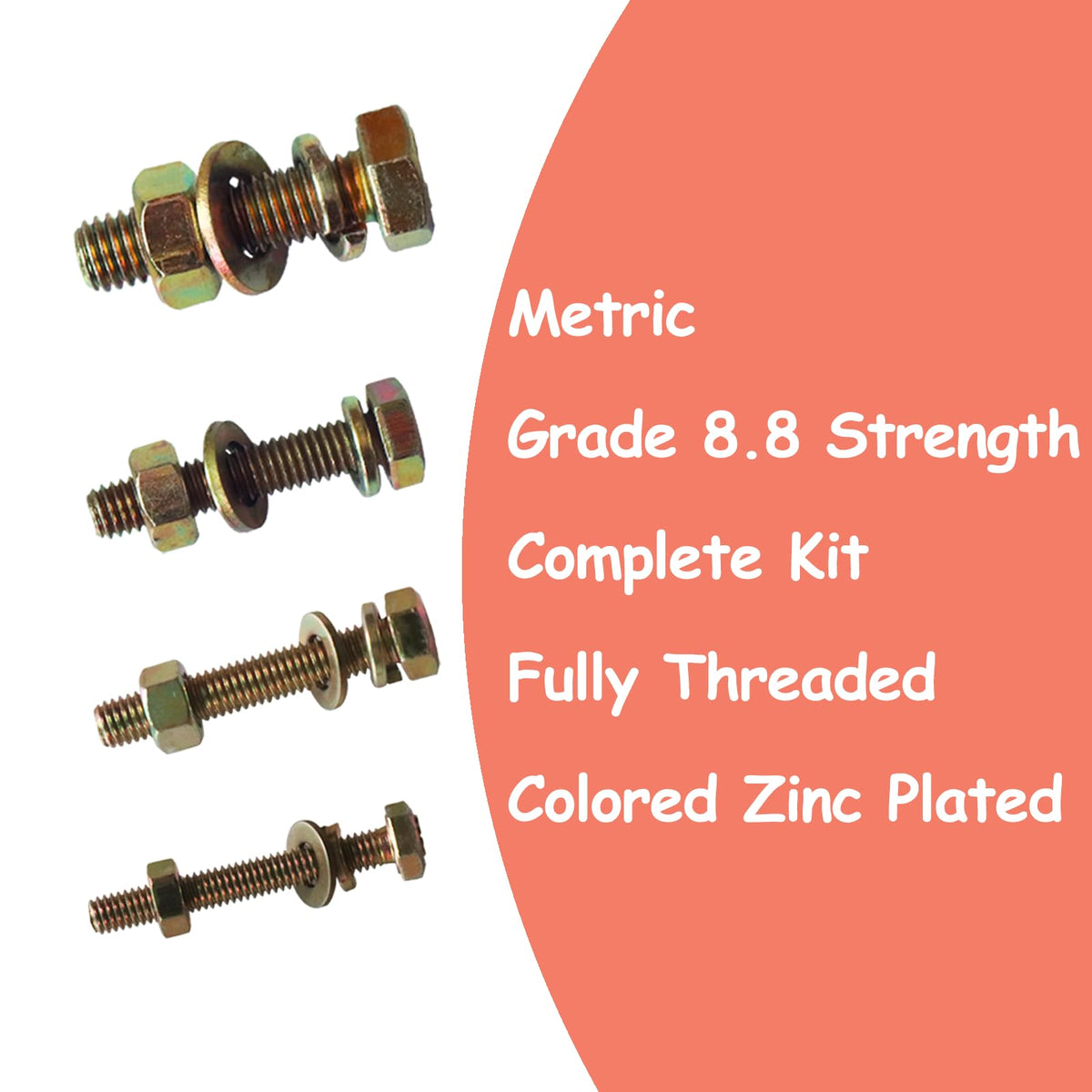 JVSRM 1008 Pcs Metric Bolt Assortment, Metric Bolts and Nuts Assortment Kit