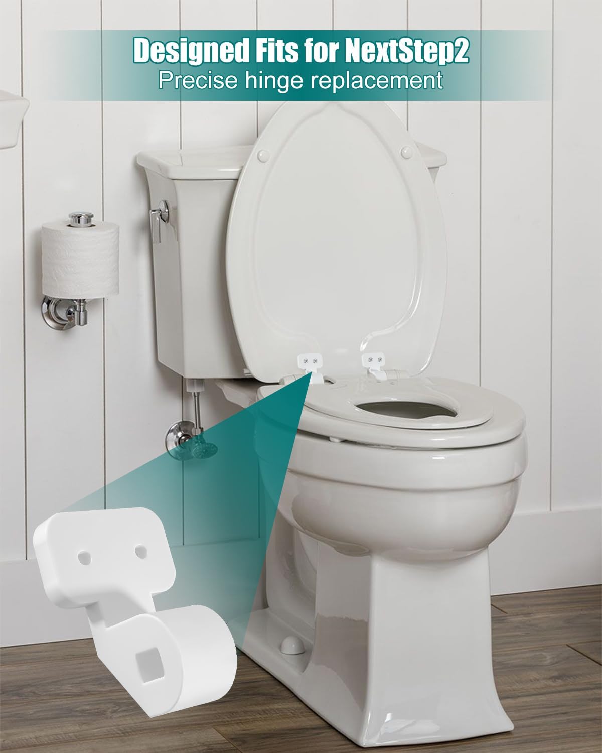 Toilet Seat Hinge Bracket Fits for Bemis NextStep2, Hinge Replacement