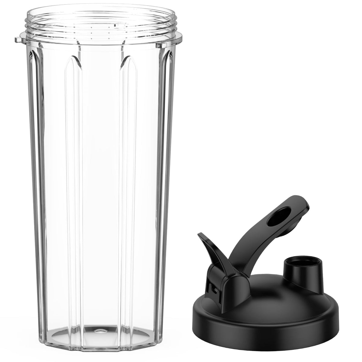 KOIOS BL319B 22OZ Blender Cup Replacement with Black To-go Lid