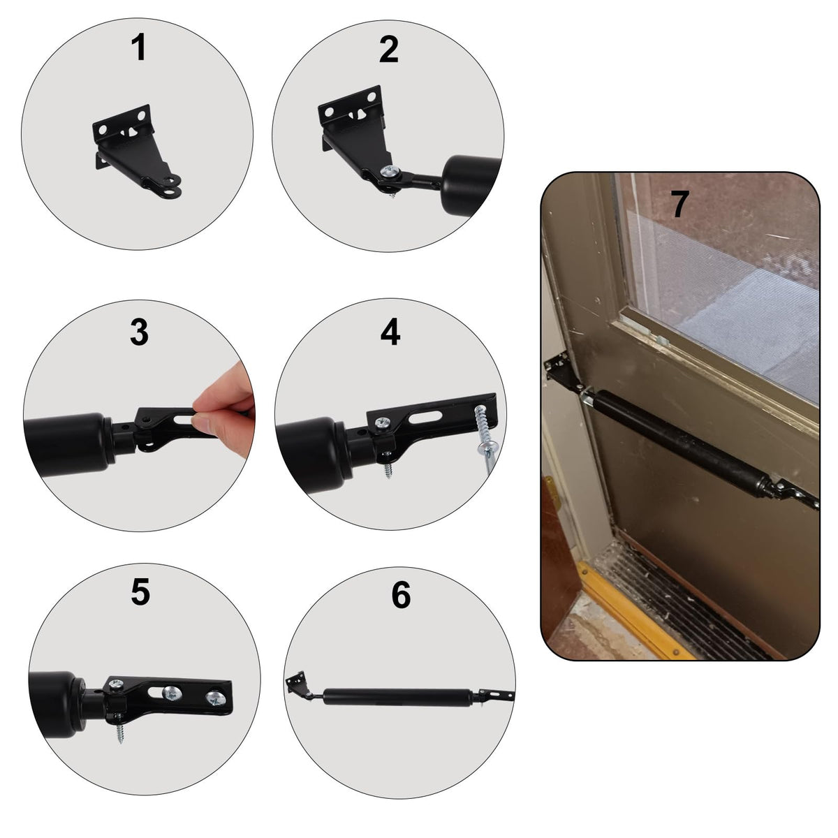 Storm Door Closer & Screen Door Handle, Heavy Duty Screen Doors Kit