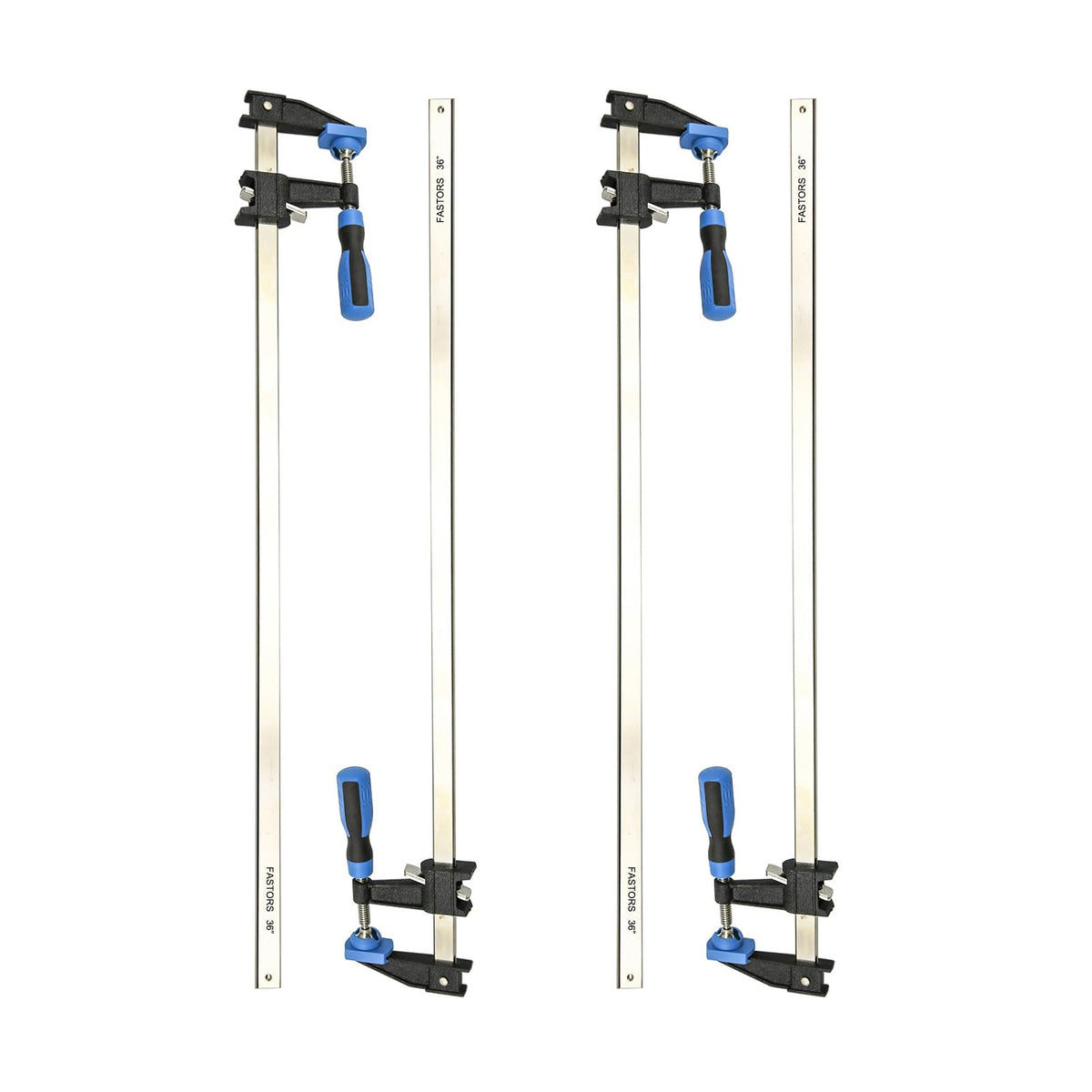 FASTORS Bar Clamps for Woodworking 36 Inch,4 Pack Wood Clamps Adjustable and Release Quickly,Woodworking Clamps Throat Depth 2.5 Inch,Serrated Steel Rail,Bar Clamps Force 600 Lbs