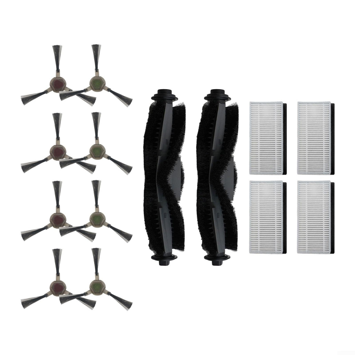Robot Vacuum Replacement Parts Set Including Main Roller Brush Side Brushes Filters Compatible with Robot Vacuum Cleaner Accessories Black 14 Pieces