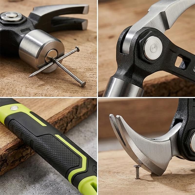 Adjustable Framing Hammer Claw Nail Puller with Magnetic Nail Holder，1PC
