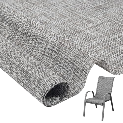 NBEADS 2.19Yards Outdoor Patio Chair Replacement Fabric, 1.64Yards Wide Woven Mesh Sling Fabric Woven Waterproof Sling Material for Patio Furniture Repair DIY Upholstery
