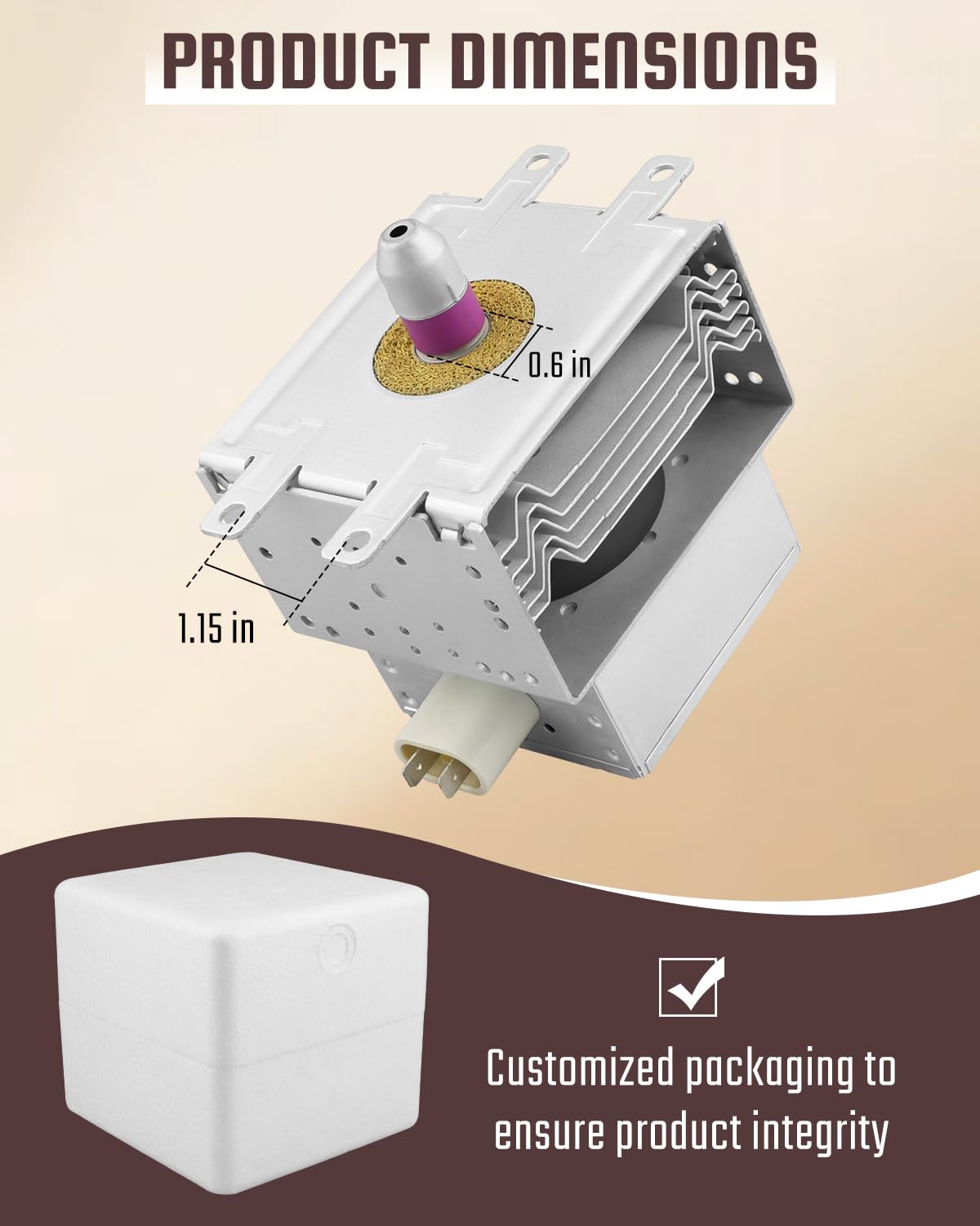 OM75P(31) ESGN Magnetron Fit for Samsung GE Kenmore Microwave Magnetron Assembly Replacement Part Replace WB27X10516, PS239660, 911265, AP3185215, WB27X10343, WB27X1114, WB27X1156
