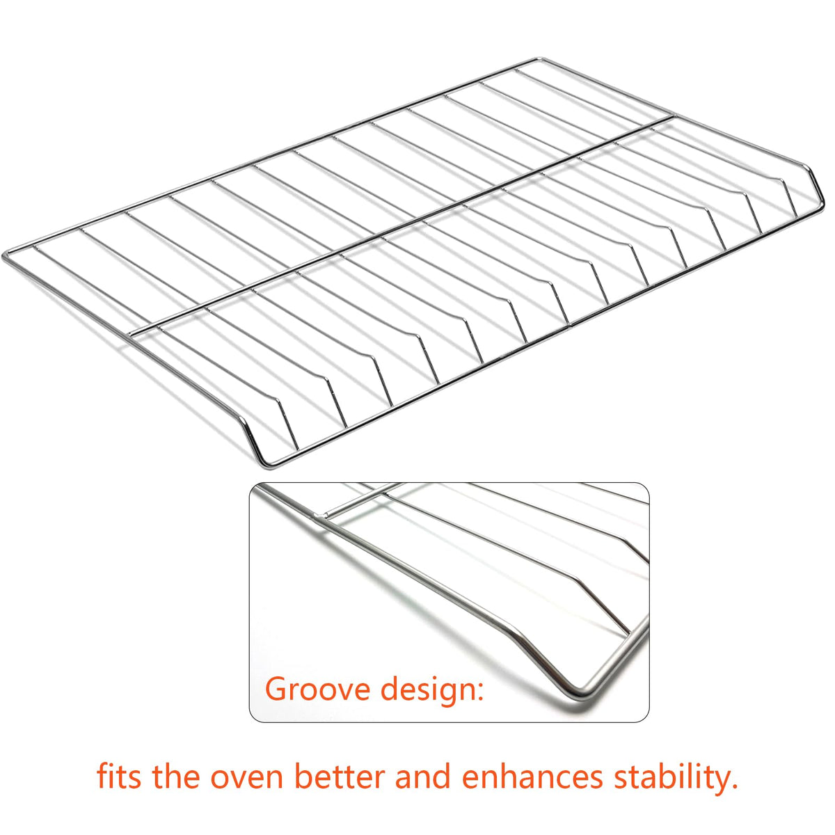 24-3/4” Shelves Range Oven Rack Grates Replacement for Whirlpool Oven Part WPW10179152, W10179152, WP4455488, MET8665XB00 MET8665XB02 GBD309PVB00, GBD309PVB02