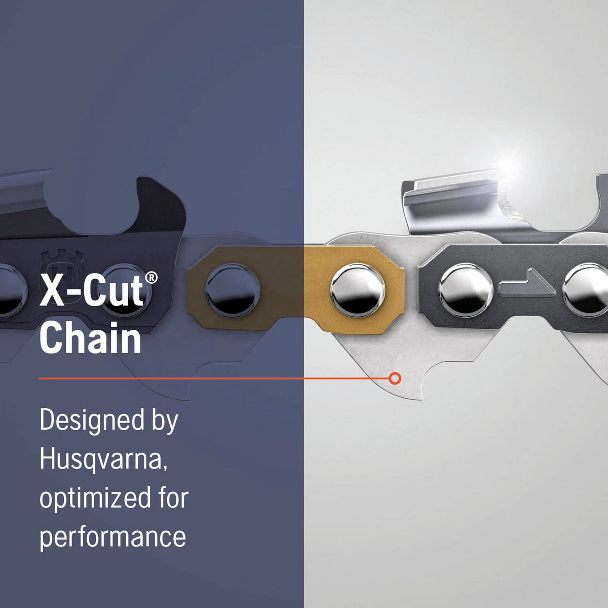 Husqvarna X-Cut SP33G 16 Inch Chainsaw Chain, 325" Pitch, 050" Gauge, 66 Drive Links, Pre-Stretched Chainsaw Blade Replacement with Superior Lubrication and Low Kickback,Grey