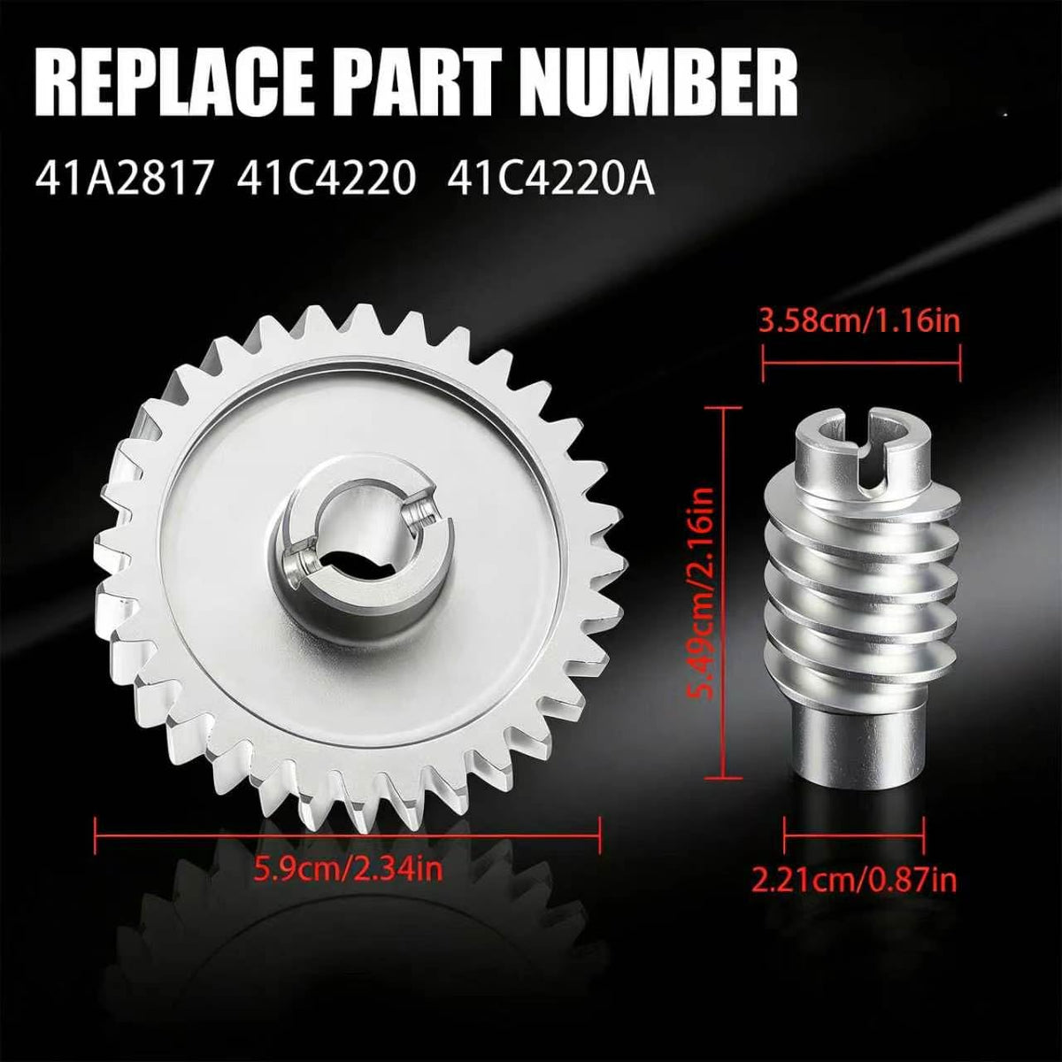 41A2817 41C4220 41C4220A Upgraded Aluminum Alloy Drive Worm Gear Kit