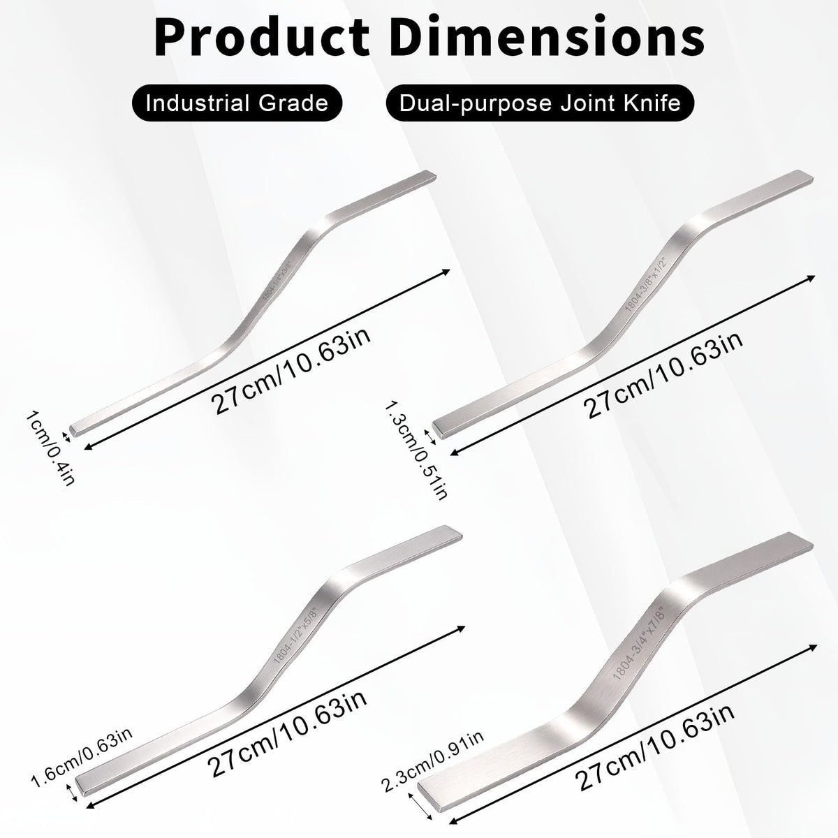 XIHIRCD 4pcs Brick Jointers, Double-Sided Tuck Pointing Tools