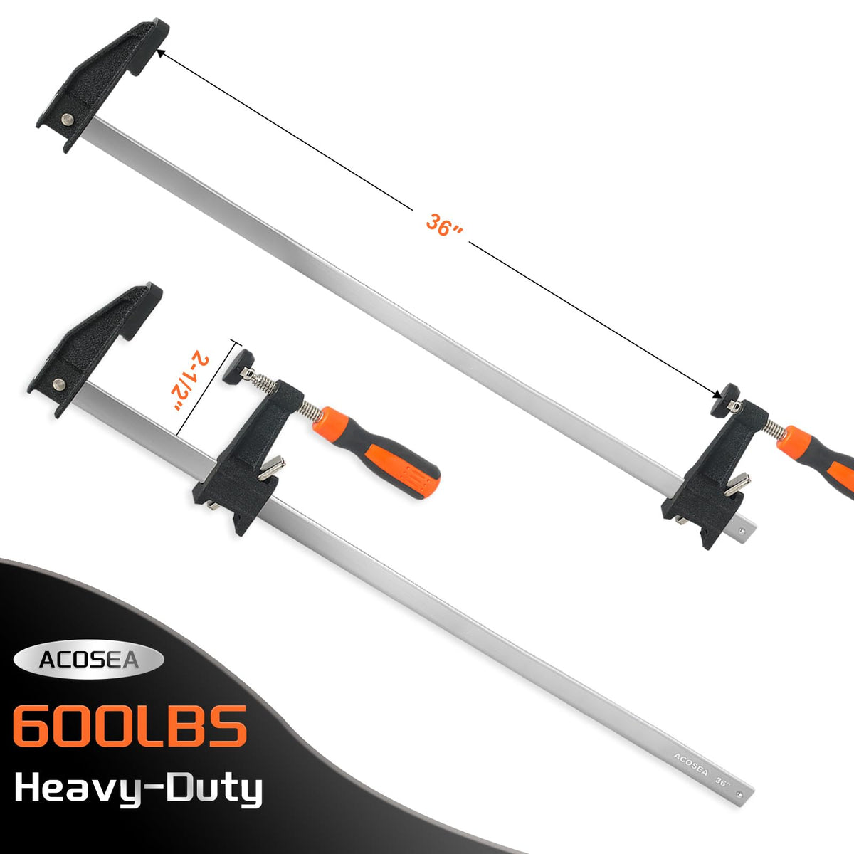 ACOSEA 4-Pack 36 Inch Bar Clamps for Woodworking