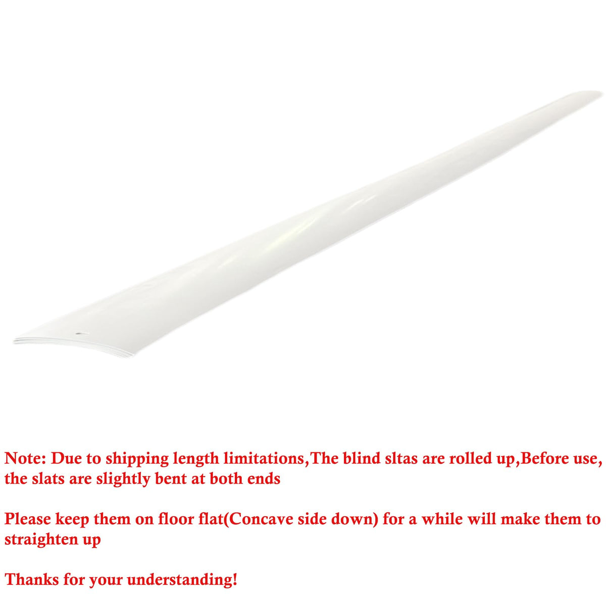 82.5" x 3.5" White PVC Vertical Blind Replacement Slats Curved Smooth (5 Pack)