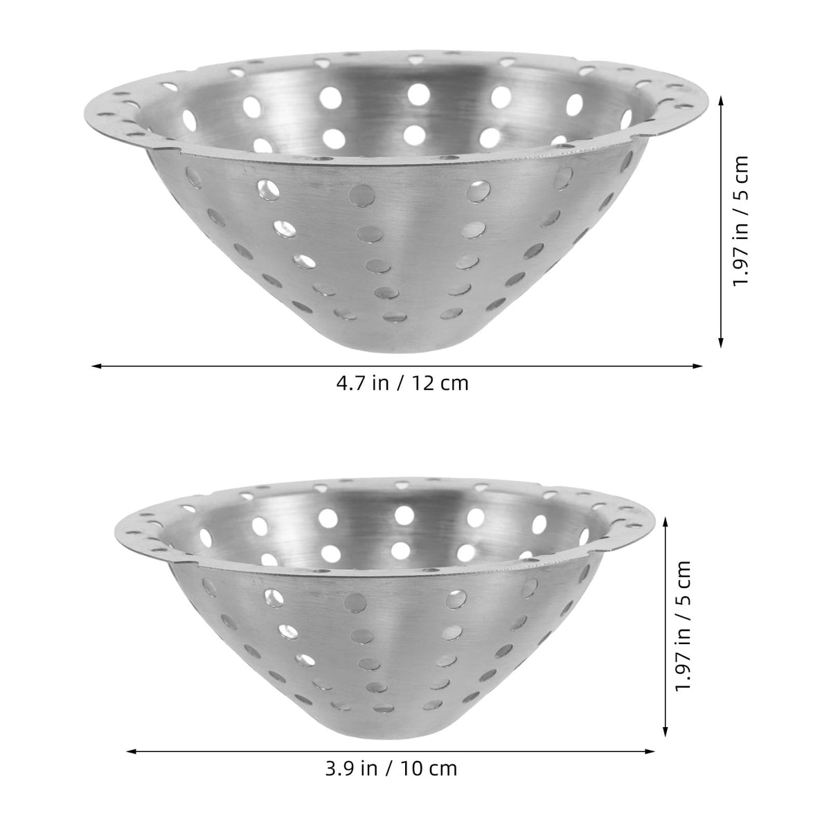 JOINPAYA 2pcs Stainless Steel Cone Funnel Filter for Juicer Parts, Silver