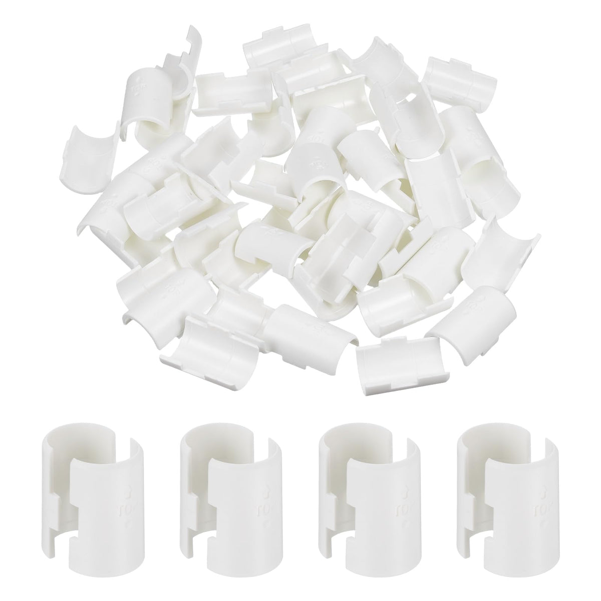 uxcell 48Pcs Wire Shelf Shelf Lock Clips Plastic Wire Rack Lock Clip White