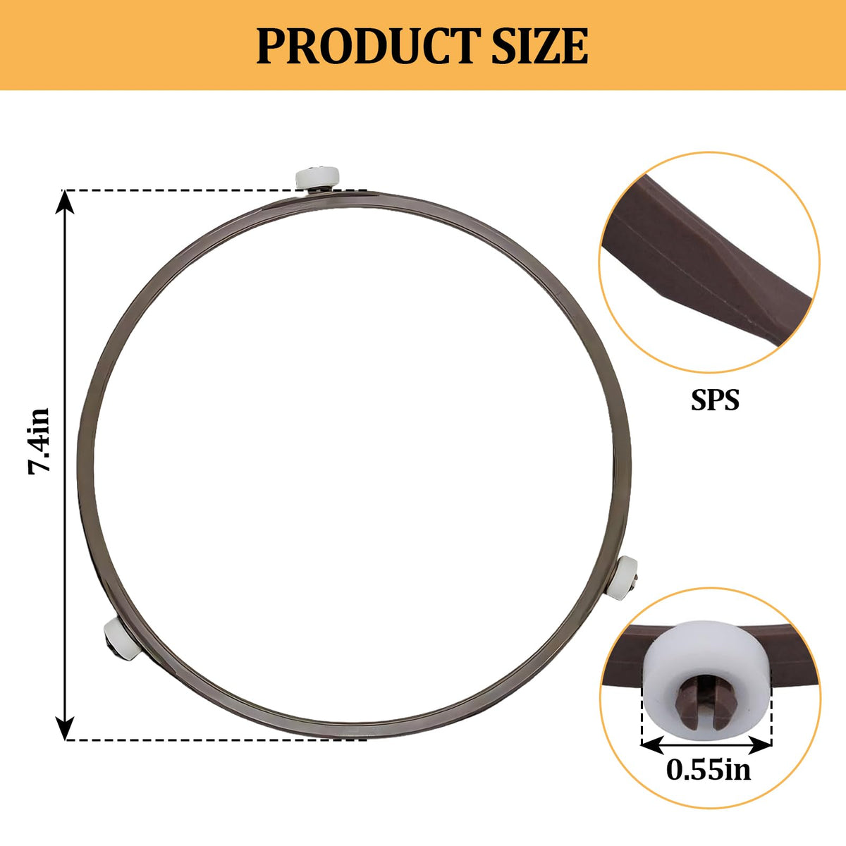 Microwave Turntable Ring Replacement 7.4-Inch Micr