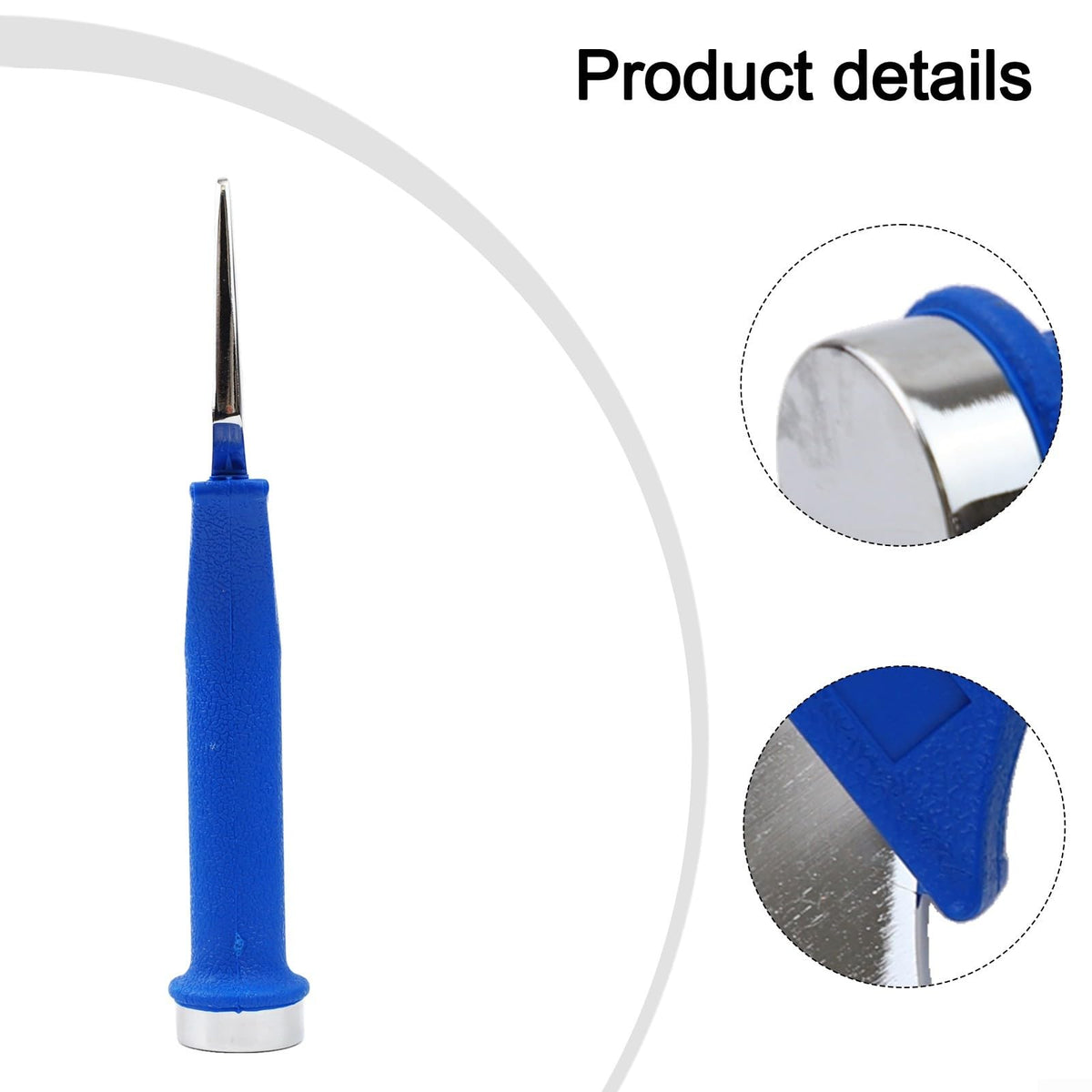 Shophubio for professional Carpet Fitting Bolster Chisel for Stair Installation, Tack Strip Tool with Non Slip Shock Absorbing Handle, Chrome