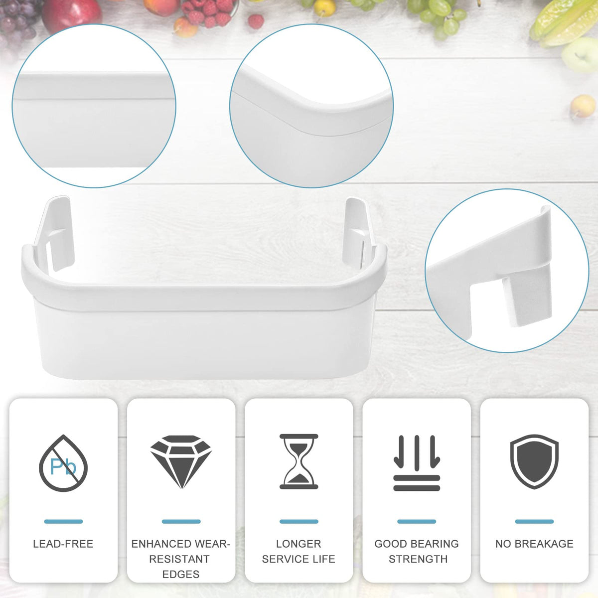 AMI PARTS 240351601 Refrigerator Freezer White Doo