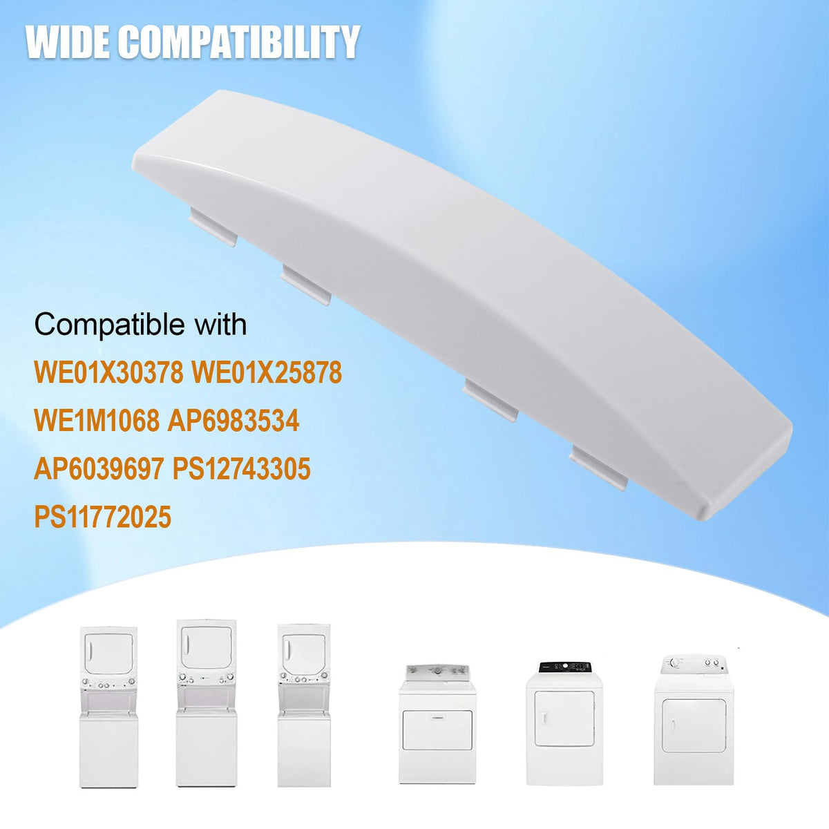 2 Pack Dryer Door Handle Replacement for GE Stacka