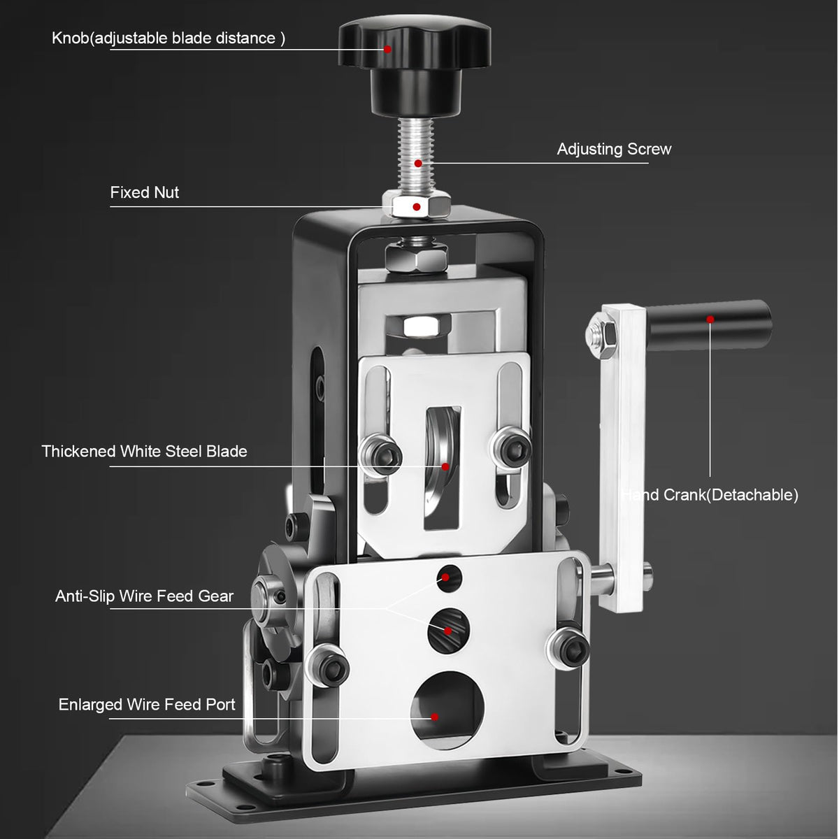 EXKRAEFT Manual Wire Stripping Machine, Gauge Wire 0.06-1''