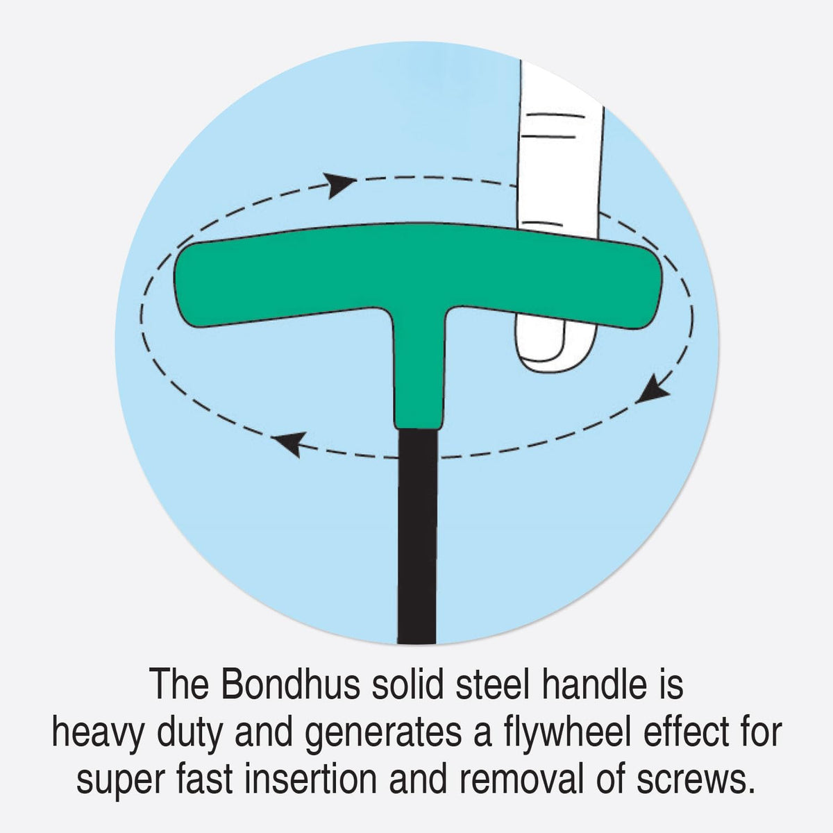 Bondhus 33034 Set of 8 Star T-handles, Graduated Lengths, sizes T9-T40