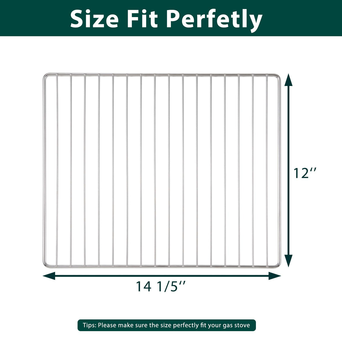 KCO124BM KCO124 Oven Rack Replacement Part for Kitchenaid Wire Racks Digital Air Fry Countertop Oven 304 Stainless Steel Kitchen Aid Toaster Oven Cooking Racks 14.2’’ x 12’’ Wire Rack Shelf 1 Pcs