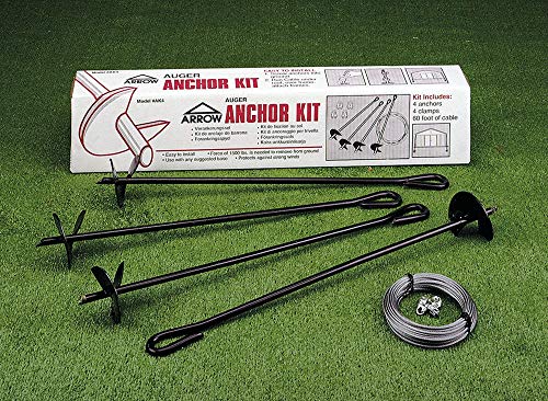 Arrow Shed AK4 Earth Anchor Kit, Black