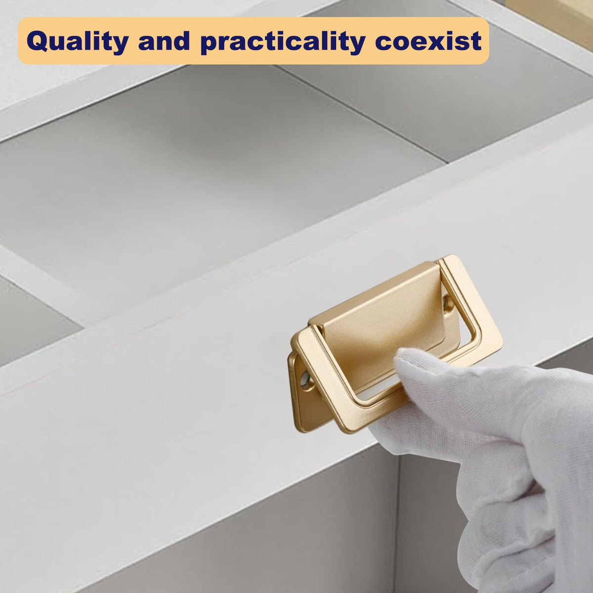 Li-TianFeng Flat Pull Handle Black 2PCS Hidden Installation Embedded Furniture Handle Invisible flip Drawer Handle Cabinet Door Pull Ring Handle with Screws