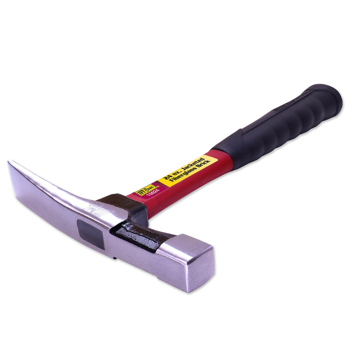 IVY Classic 15024 24 oz. Fiberglass Brick Hammer with Power Pro Grip Handle, Silver, Black