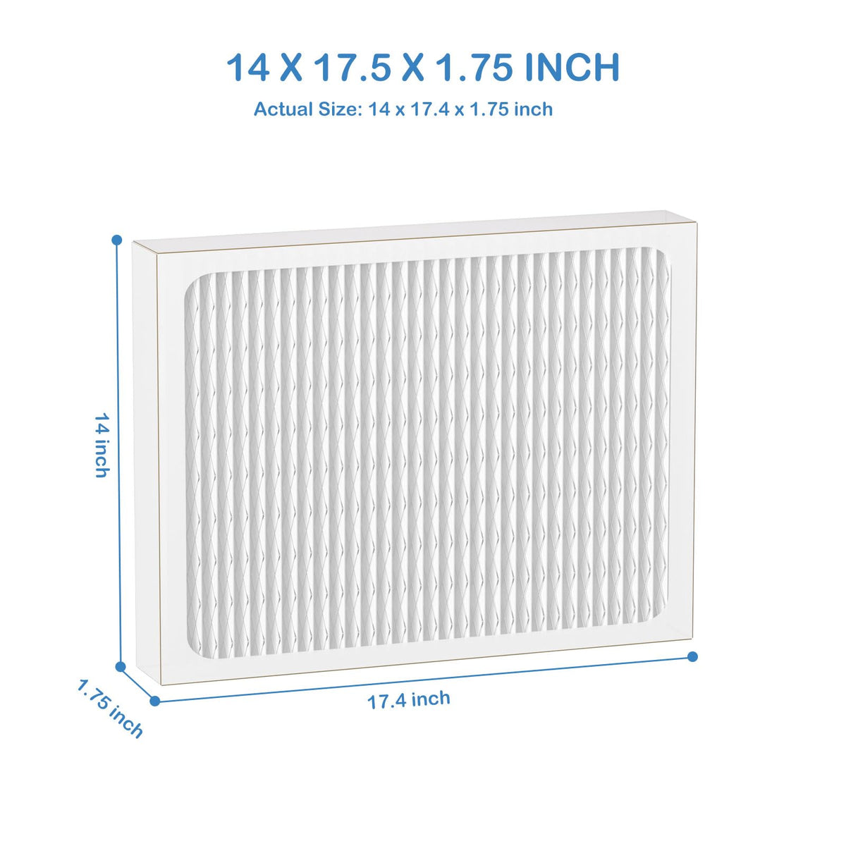 14 x 17.5 x1.75 MERV 13 Replacement Dehumidifier Filter Compatible with Santa Fe Advance90, Advance100, Advance120, Honeywell DR90 & DR120 dehumidifier Models, 2 Pack