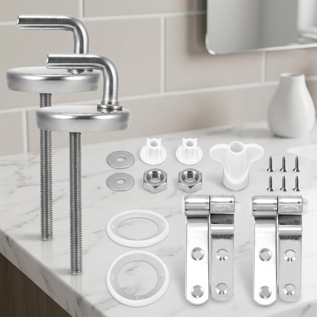 Stainless Steel Toilet Seat Hinge Replacement (Stainless Steel Hinge Pair)