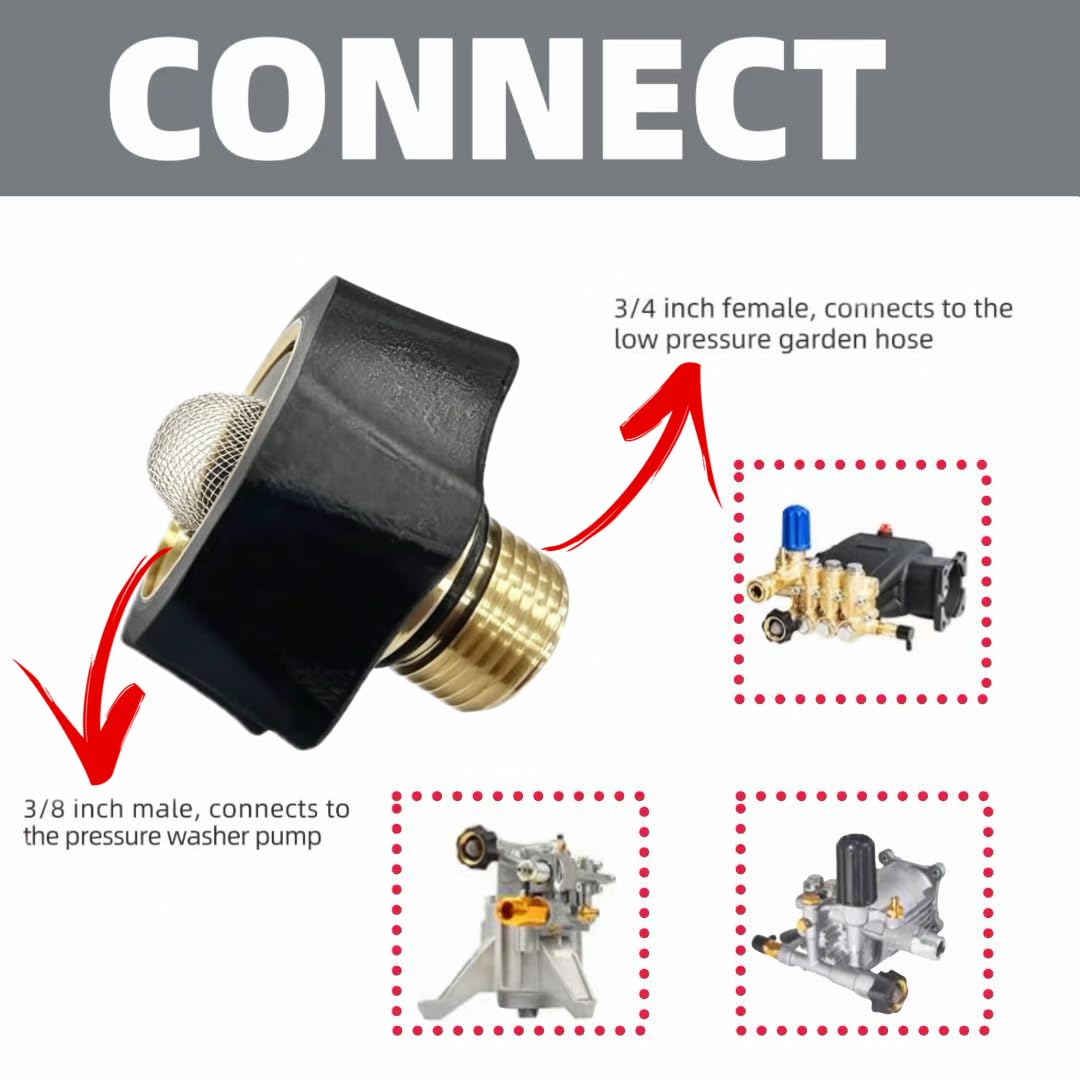 XILEWHZF 7112362 Water Inlet Fitting for Simpson Pressure Washer Pump Parts Compatible, Fits Multiple Pressure Washer Connectors (Copper, 1pc)
