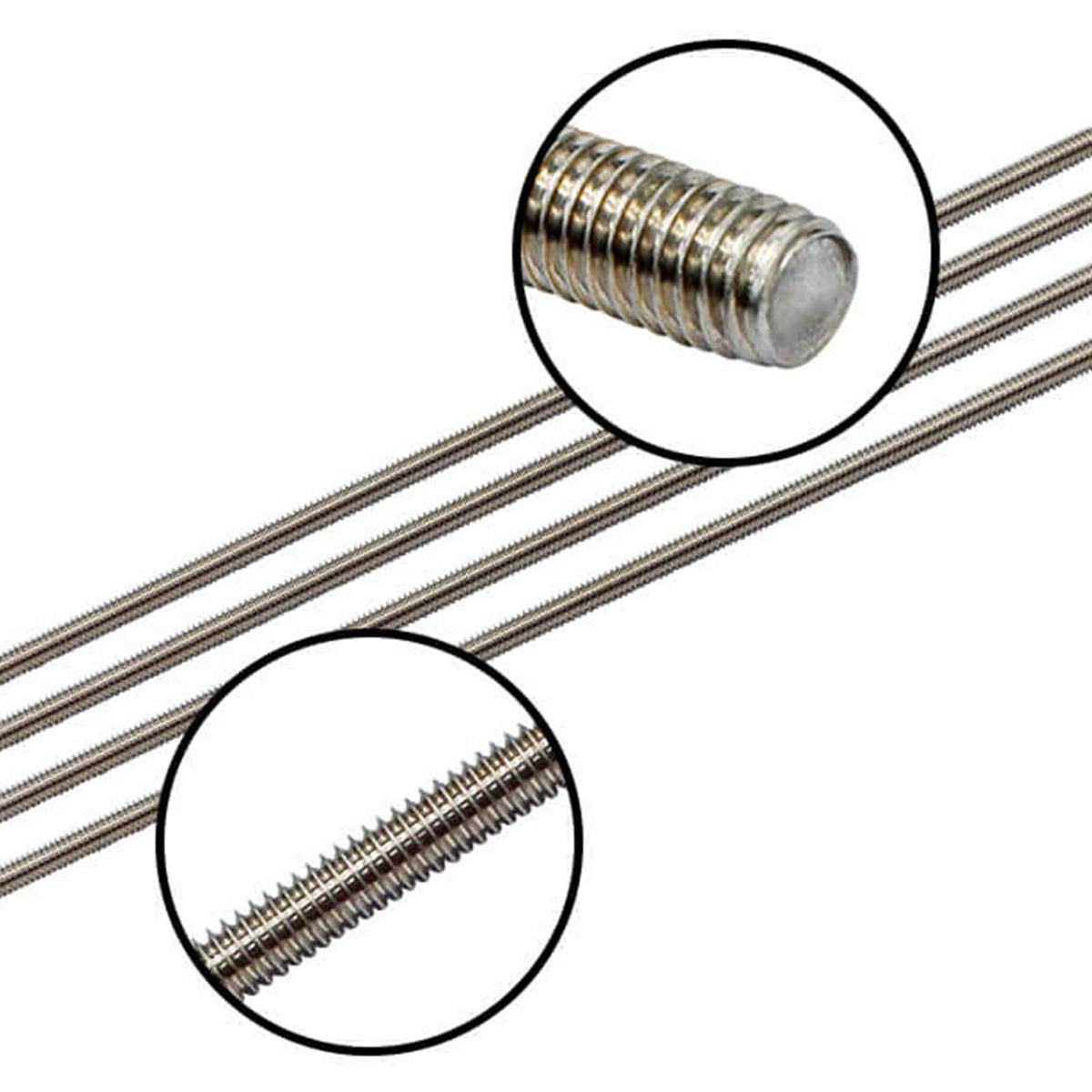 Aiwaiufu 48 Inch Stainless Steel Threaded Rods, 3/8"-16 Fully All Threaded Rods (Pack of 4)