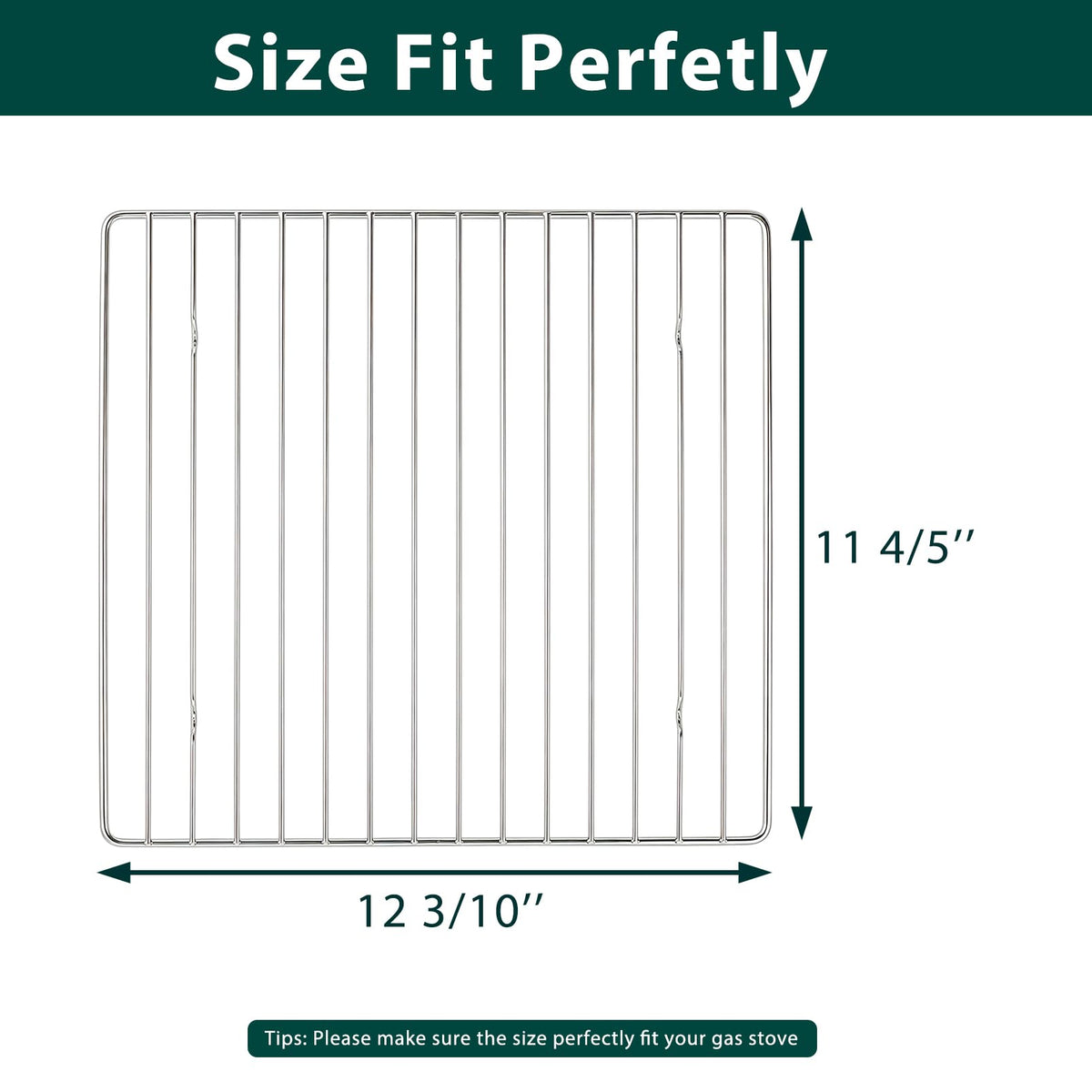 Oven Rack Replacement Parts for Gourmia Toaster Oven Air Fryer Combo 24L GTF7655 GTF7465 GTF7460 Digital Counter Top Wire Rack 304 Stainless Steel 12.3’’ x 11.8’’ Metal Rack-Flat Accessories 1 Pcs