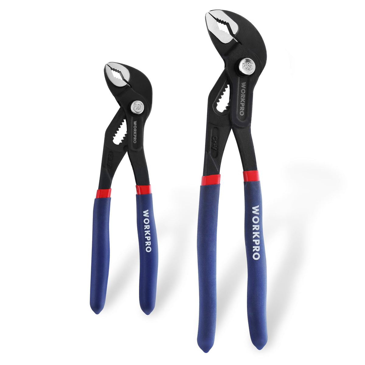 WORKPRO 2 Piece Groove Joint Pliers Set, 7 & 10-Inch Water Pump Pliers
